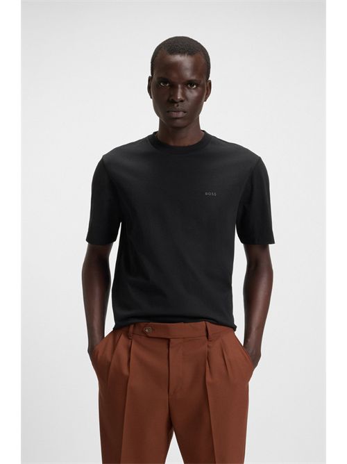 T-shirt in jersey di cotone con logo BOSS | THOMPSON 01/001-50468347